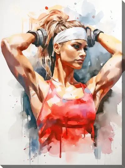 Картина маслом Фитнес №4