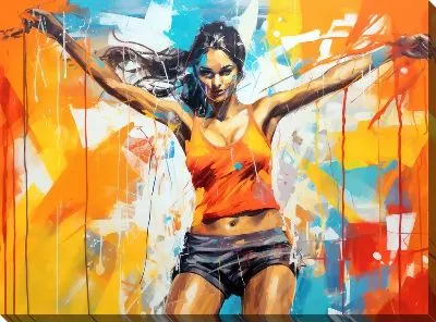 Картина маслом Фитнес №5