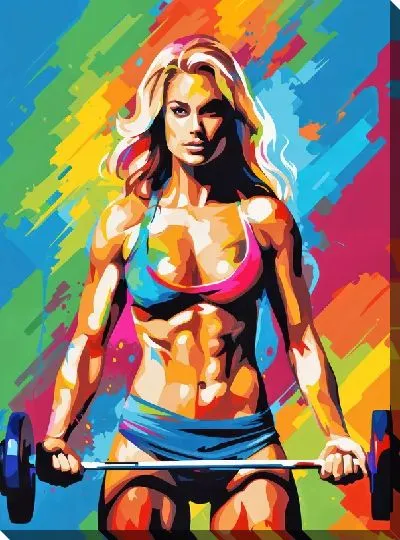 Картина маслом Фитнес №6