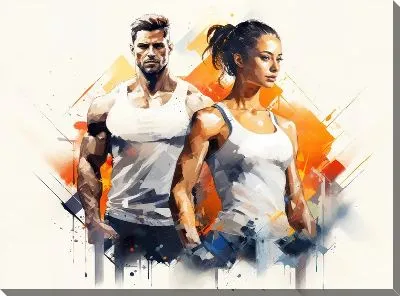 Картина маслом Фитнес №9