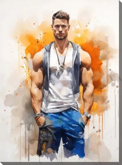 Картина маслом Фитнес №13