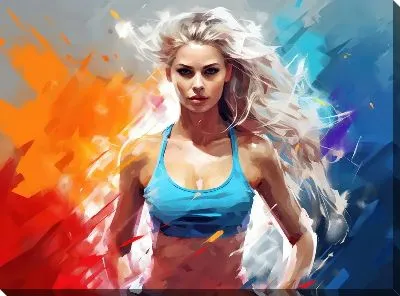 Картина маслом Фитнес №15