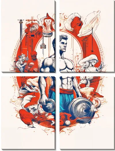 Модульная картина Фитнес №17