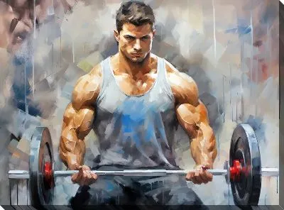 Картина маслом Фитнес №18