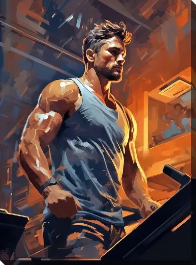 Картина маслом Фитнес №23