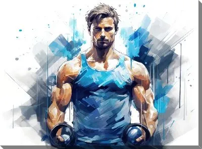 Картина маслом Фитнес №25