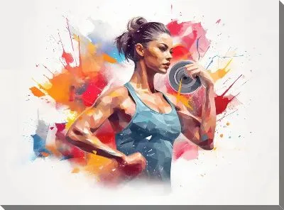 Картина маслом Фитнес №29