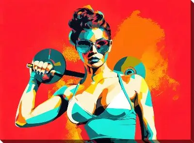 Картина маслом Фитнес №311