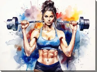 Картина маслом Фитнес №33