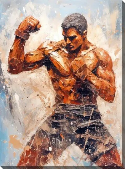 Картина маслом Фитнес №34