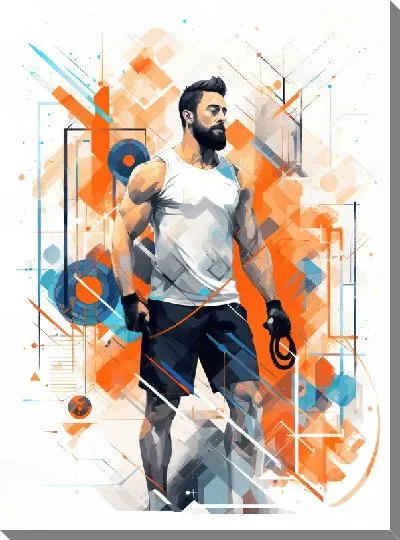 Картина маслом Фитнес №36