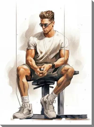 Картина маслом Фитнес №40