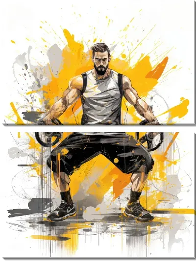 Модульная картина Фитнес №43