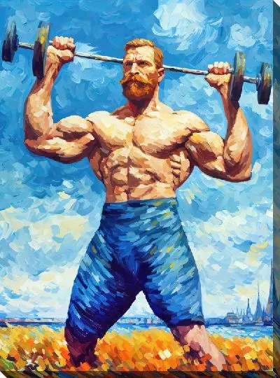 Картина маслом Фитнес №46