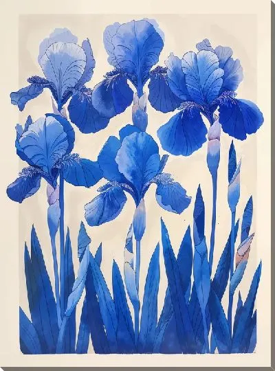 Картина маслом Ирисы №209