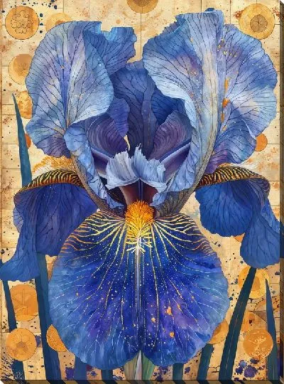 Картина маслом Ирисы №210