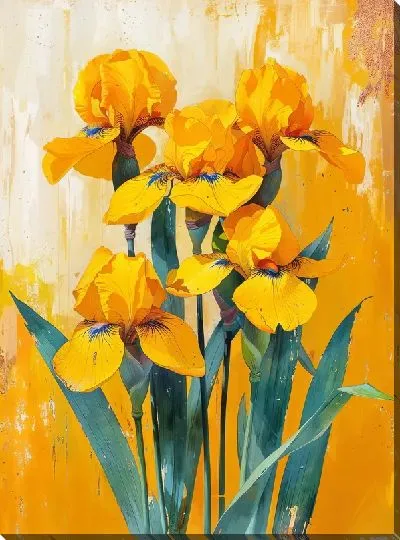 Картина маслом Ирисы №211