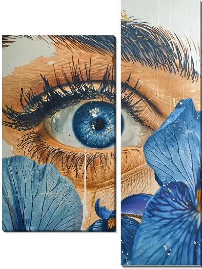 Модульная картина Ирисы №220