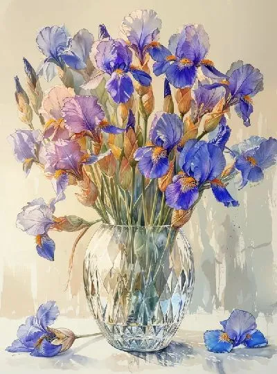 Плакат Ирисы №221