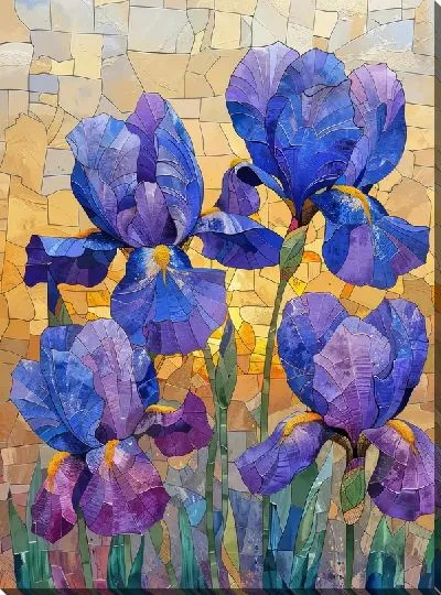 Картина маслом Ирисы №231