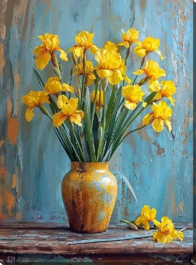 Картина маслом Ирисы №233