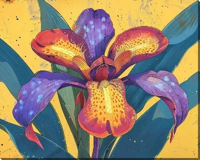 Картина маслом Ирисы №235