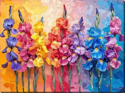Картина маслом Гибискусы №238