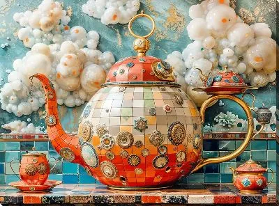 Картина маслом Чайник №105