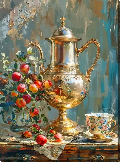 Картина маслом Чайник №107