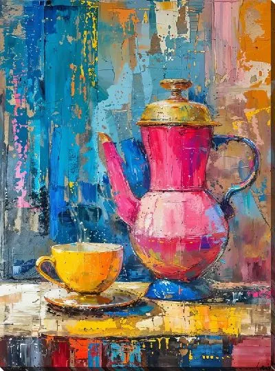 Картина маслом Чайник №109