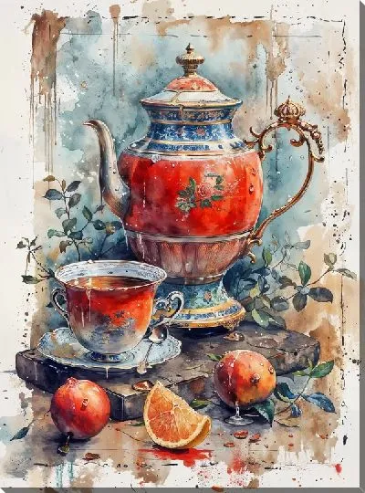 Картина маслом Чайник №112