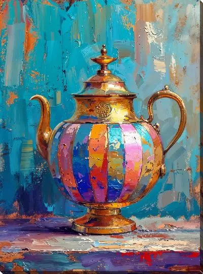 Картина маслом Чайник №116