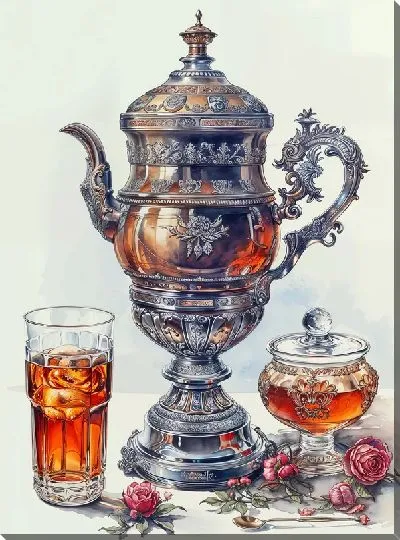 Картина маслом Чайник №117