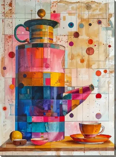 Картина маслом Чайник №119