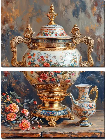 Модульная картина Самовар №121