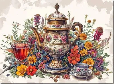 Картина маслом Чайник №123