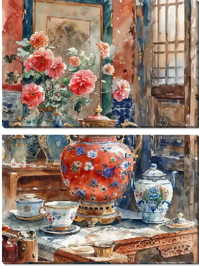 Модульная картина Чайник №126