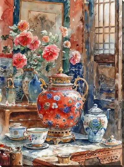 Картина маслом Чайник №126