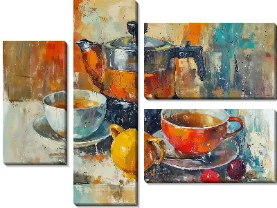 Модульная картина Чайник №128