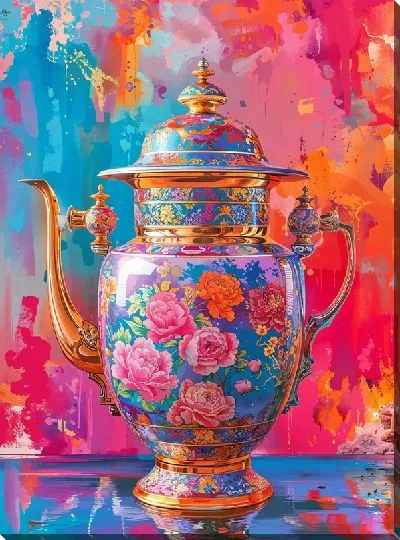 Картина маслом Чайник №129