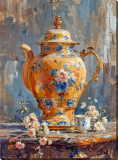 Картина маслом Чайник №131