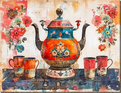 Картина маслом Чайник №133