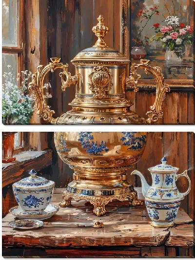 Модульная картина Самовар №134