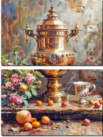 Модульная картина Самовар №137