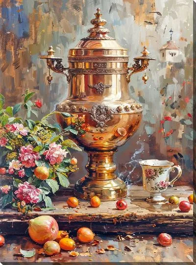 Картина маслом Самовар №137