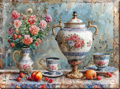 Картина маслом Чайник №139