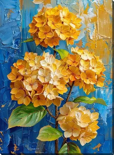 Картина маслом Гортензии №201