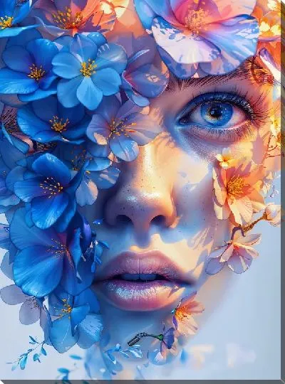 Картина маслом Гортензии №206