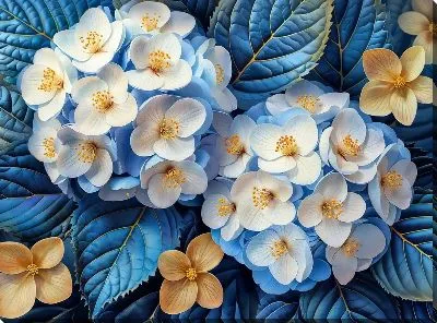 Картина маслом Гортензии №207