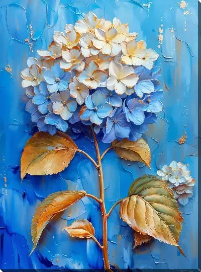 Картина маслом Гортензии №209